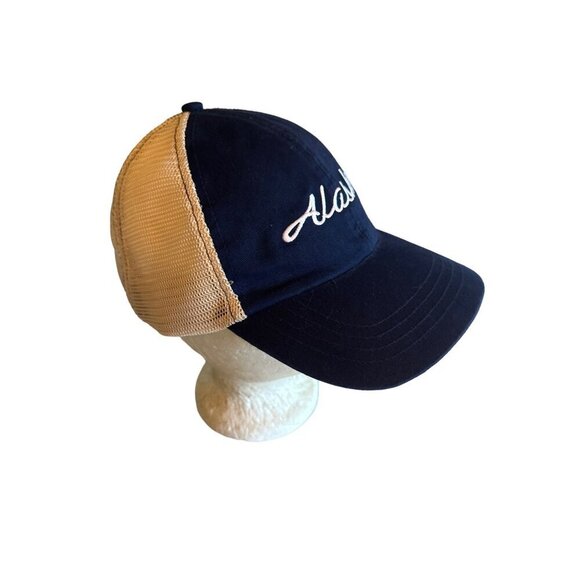 Alaska Embroidered Navy Blue & Beige Trucker Hat - Picture 4 of 7